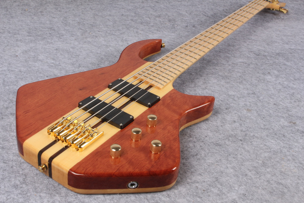 5 strings butterfly electric bass guitar Alien spider bass in neck thru body style