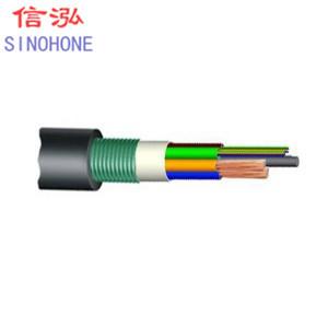 Bulk Single Mode Fiber Optic Cable , 4 Strand Single Mode Hybrid Fiber Power