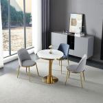 Marble Negotiating Table With Stainless Steel Construction For Hotels