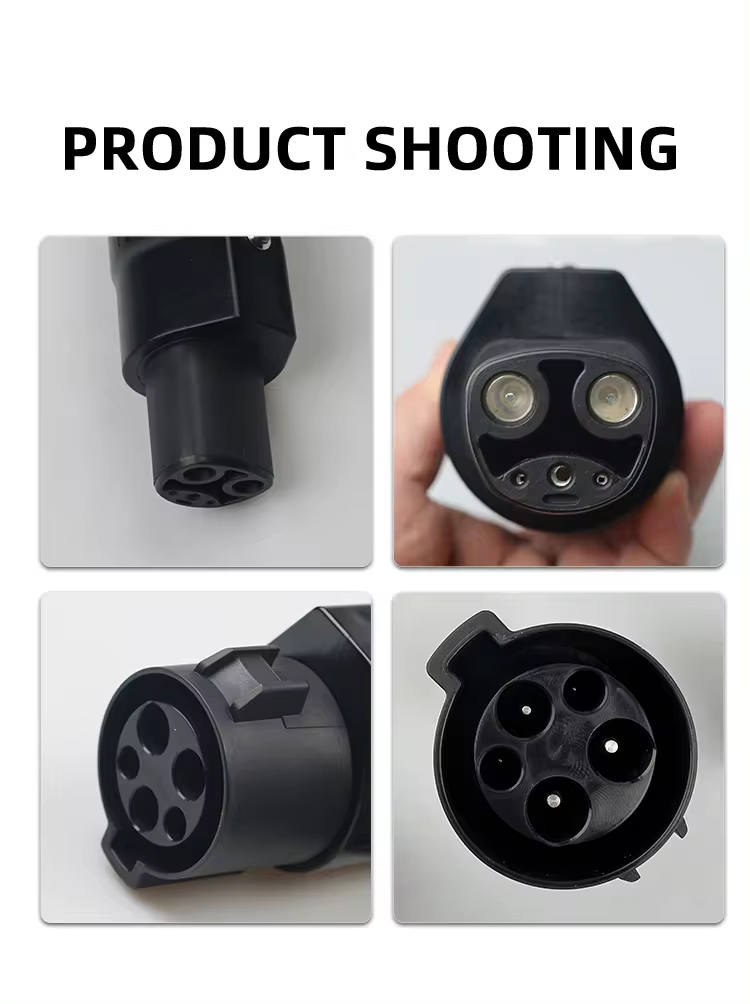 Car Side Plug J1772 to Sae Tesla Adapter TSL Fast Charging Connector Tesil Socket Switch Adaptater AC EV Charger Converter