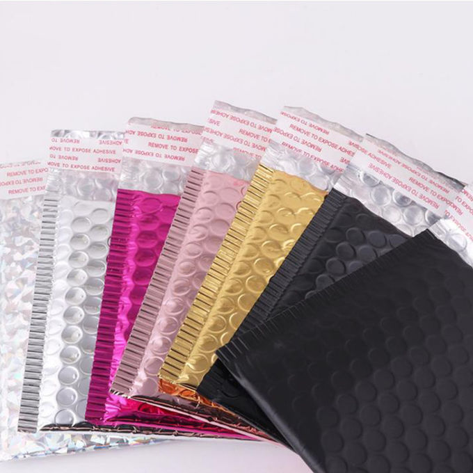 Holographic Bubble Foil Shipping Mailing Bags Metallic Padded Envelopes