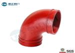 300 PSI Grooved Pipe Coupling , 90 Degree Ductile Iron Grooved Elbow DN25 -