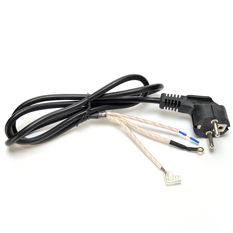 Electrical Plug Black Kema-keur Cable H05vv-f 3 Prong Extension Cord for Travel Cooker With Open End Customized Solution