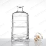 250ml 500ml 750ml 1000ml Large Size Glass Bottle for Brandy Whiskey Cylindrical