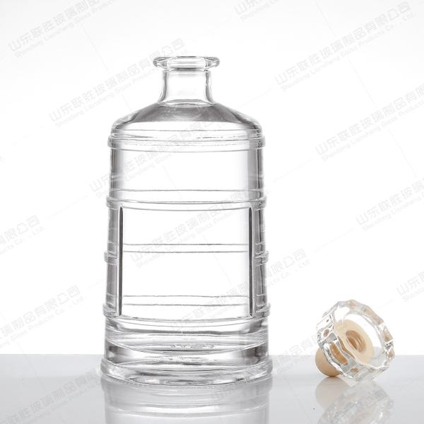 250ml 500ml 750ml 1000ml Large Size Glass Bottle for Brandy Whiskey Cylindrical