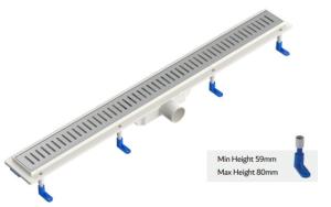 Quality Plastic 360 Degree Rotatable Shower Drains Adjustable Hight Bathroom Floor Drain wholesale