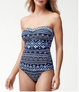 Quality Cowrie Tummy Control Bandeau One Piece Swimsuit wholesale