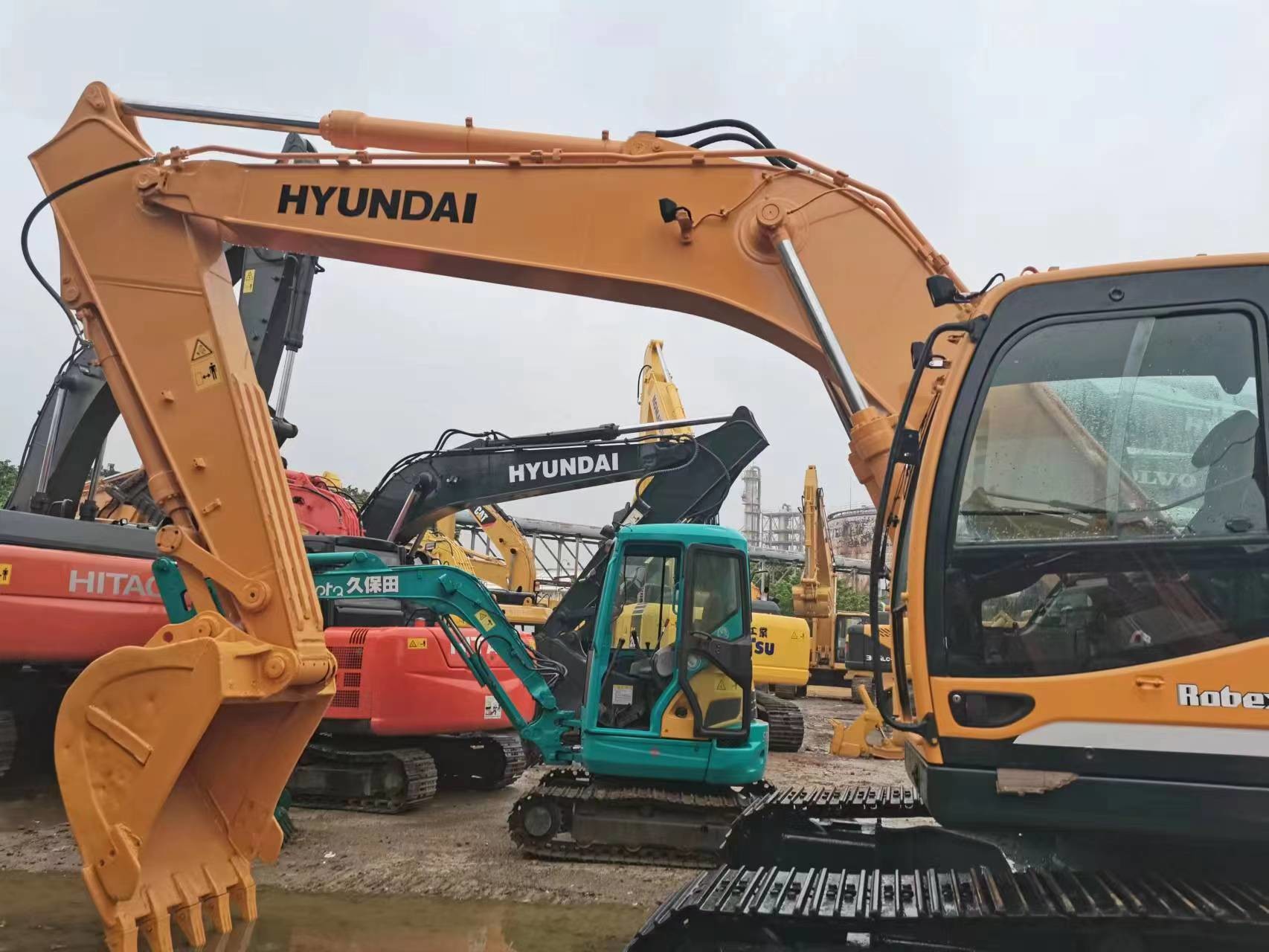 112KW Engine Used Hyundai R220LC 9.53m Transport Length