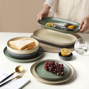 Quality China Wholesale Luxury Porcelain Dinner Set Gold Ceramic Tableware Stoneware Plates Sets Dinnerware Set wholesale