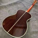 Custom Logo on Headstock, Solid Spruce OM Body Solid Rosewood Back Side Acoustic