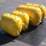 PVC Coating Marine Salvage Bags , Inflatable Underwater Lifting Bags For