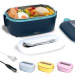 Electric Heating Lunch Box Stainless Steel Food Container Warmer Insulated