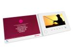 Soft Cover / Hardcover LCD Invitation Card Digital Video Brochure 7 Inch Screen