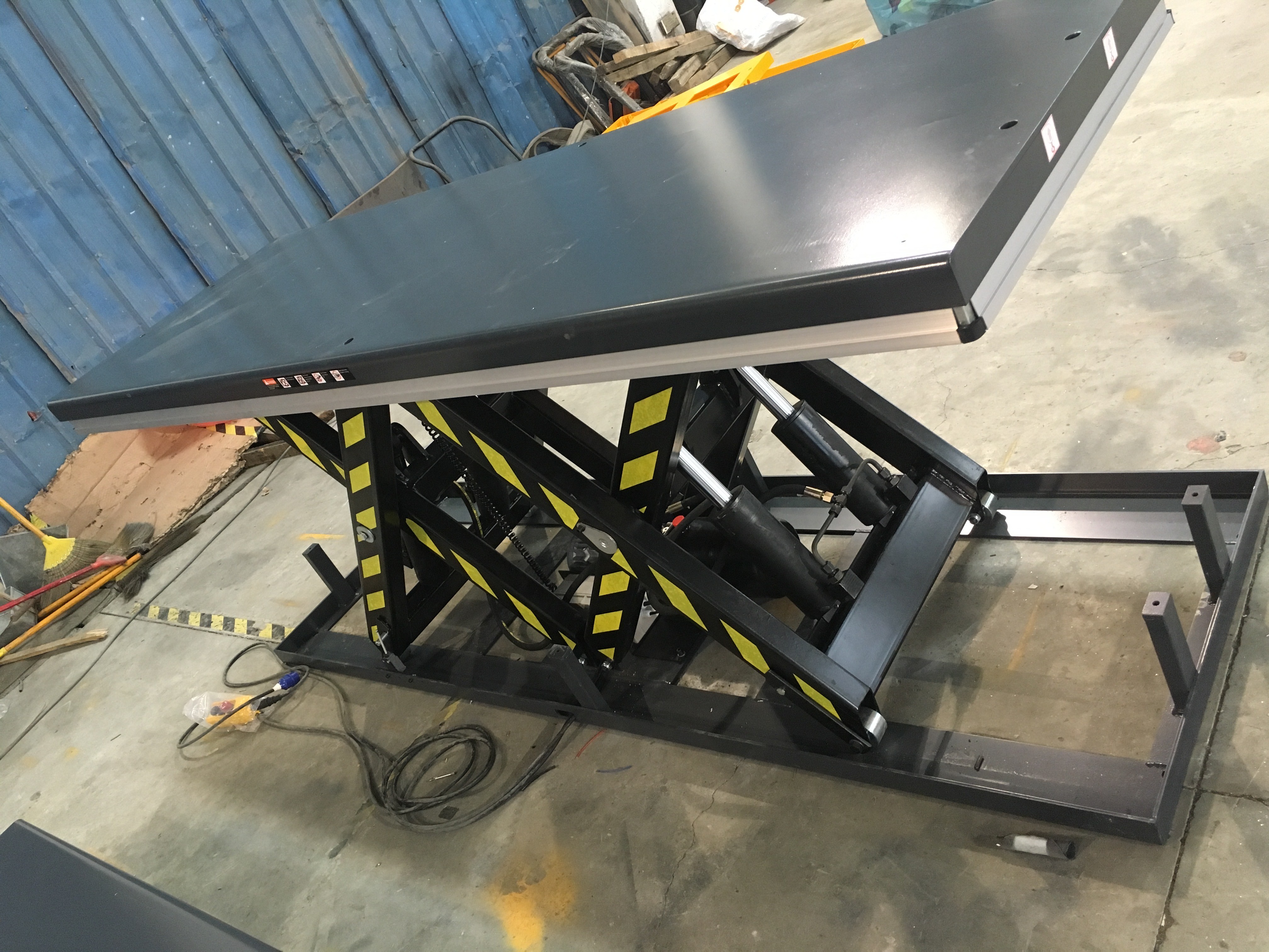 4000lbs 2 Ton Tandem Scissor Lift Table Hydraulic Electric
