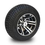10 Inch Golf Cart Wheel And 205/50-10 DOT Street Tire Combo -25 Offset 4x4 Bolt