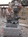 Two Women Pouring Water Marble Statue Slate Odm Stone Wall Fountain