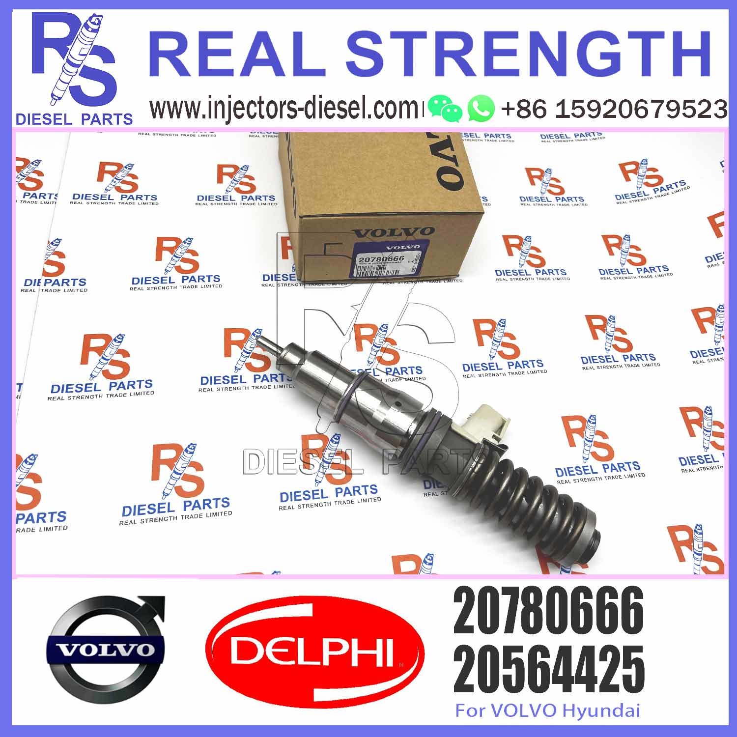 Diesel Fuel Injector 20780666 4 Pins EUI Unit Injector BEBE4D14001 BEBE4D14101 For V-O-L-V D16 3512 TIER 3