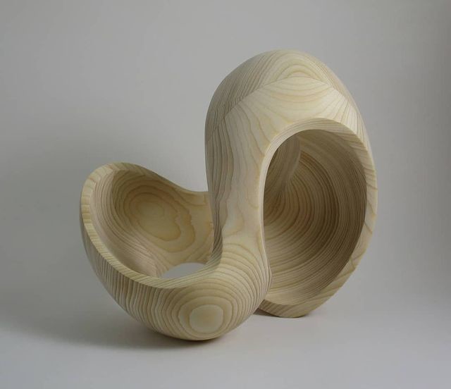 Minimalist Design Hand Carved Wood Sculptures For Exhibition