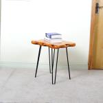 Living Room Foldable Iron Feet Nordic Style 4CM Fir Coffee Table