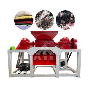 Quality Double Shaft Cloth Shredder Machine 200-10000kg/H Waste Cloth Shredding Machine wholesale