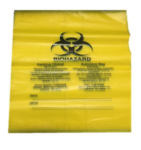 Quality Medical Waste Autoclavable Biohazard Yellow Bag HDPE LDPE Gravure Printing wholesale