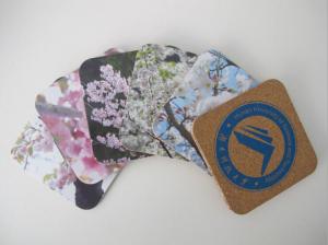 Quality Popular Mdf cork coaster Customized size and printed logo for home wholesale