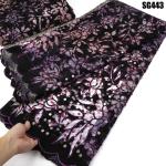 Silk Velvet Fabric African Lace Fabric Unique Flocking Velvet Lace for Party