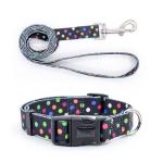 Polyester Martingale Dog Collar Metal Buckle Personalized Sublimation Gold Pet