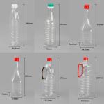 380ml 500ml 760ml Plastic Condiment Bottles Empty Square Edible Oil Bottle