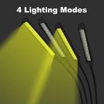 Full Spectrum 4 Head LED Clip Grow Light 96W Black For Indoor Room