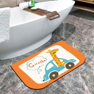 Quality Technology Velvet Non Slip Bath Rug Water Absorption Anti Skid Floor Mat Half Round wholesale