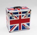 LP 50pcs DVD Storage Case Aluminum Union Flag Tool Carrying Case