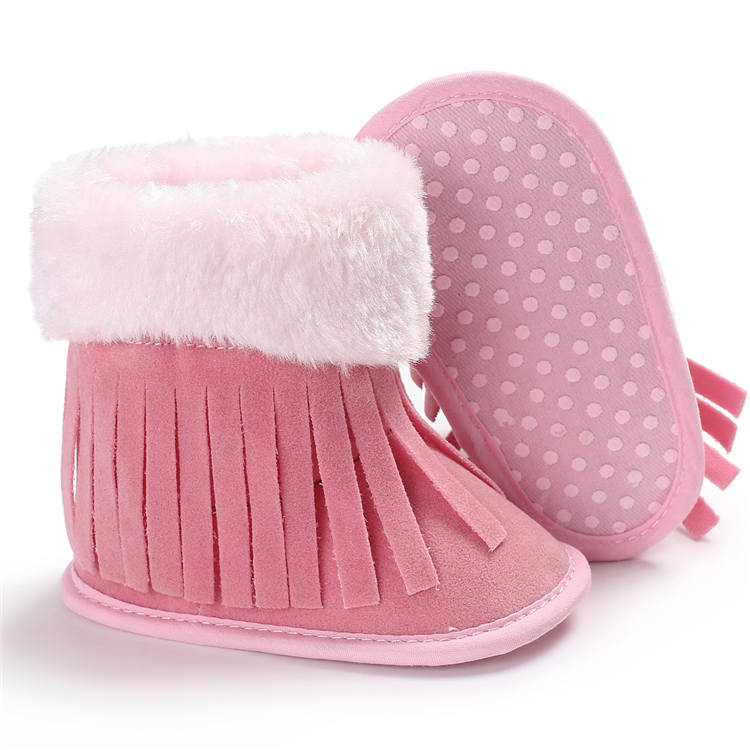 New designed Faux suede Tassel 0-2 years boy and girl Soft sole baby boots booties