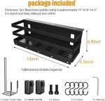 Space Saving BBQ Accessories Storage Organizer Box Firm Installation Griddle BBQ