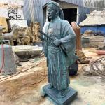 Bronze Life Size Japanese Samurai Hijikata Toshizo Sculpture Metal Warrior