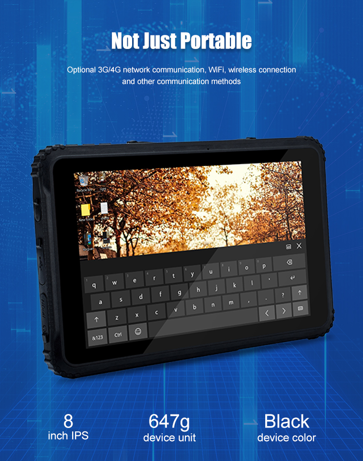 Rugged Tablet 8inch 4gb 64gb/128 IP67 Certified Waterproof GPS Win LCD Touch Tablet PC