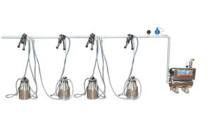 Quality Farm Equipment Cow Milker Machine with 4 Buckets and Horizontal Vacuum Buffer Tank wholesale