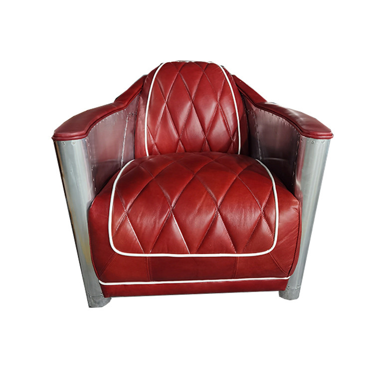 All Leather Aviator Tub Chair Tomcat Aviator Armchair With Aluminium Frame