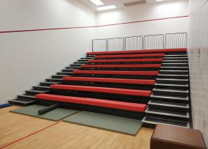 Quality Sport Facilities Retractable Grandstands Seating HDPE / Upholstery Material wholesale