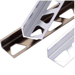 Quality Square Edge Aluminium Tile Trim White Bathroom Tile Metal Corner Trim wholesale