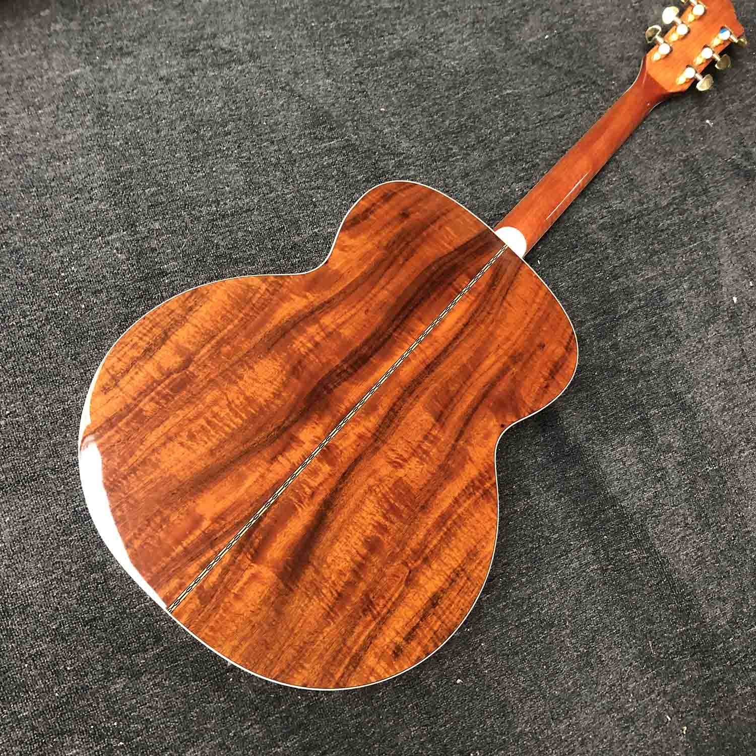 Custom Guilds 43 Inches Jumbo KOA Wood F50 Vintage Acoustic Guitar Gloss Finished Guild Electric Guitar