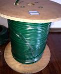 Kx7+2 Alim Siamese Coaxial Cable , Siamese Cable For CCTV Green PVC Jacket