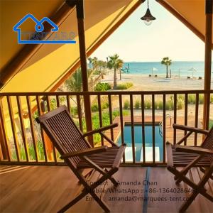Quality Customized Waterproof Canvas Glamping Campsite Safari Hotel Tents Resort wholesale