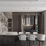 L Shape Solid Wood PVC Kitchen Cabinets Modular Kitchen PVC Cabinets