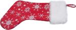 Red White Snow Pattern 21 Inches Christmas Stocking Double Layers Gift Holders