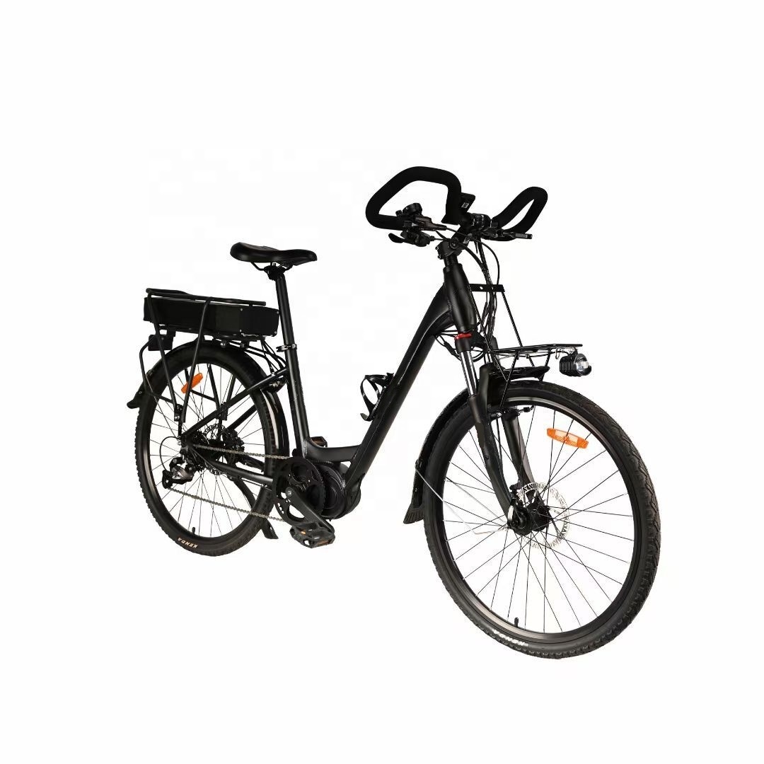 48V 20.4Ah Mid Drive Electric Bike 700C Hydraulic Disc Brake Bicycle With Lithium Battery