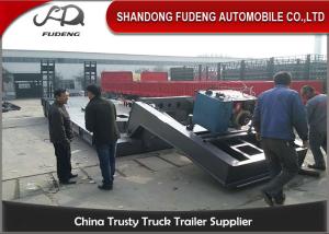 Quality Hydraulic Gooseneck lowboy Trailer , 80 Tons Detachable front loading Low Loader Trailer wholesale