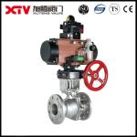 JIS Stainless Steel High Platform Flanged Floating Ball Valve and Ppl Sealing