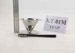 1 Cup Paperless 304 Stainless Steel Coffee Maker Gift Set for Personal Use