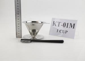 Quality 1 Cup Paperless 304 Stainless Steel Coffee Maker Gift Set for Personal Use wholesale
